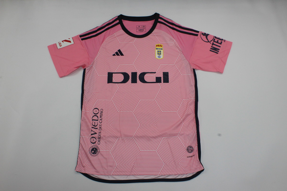 AAA Quality Real Oviedo 23/24 Away Pink Soccer Jersey